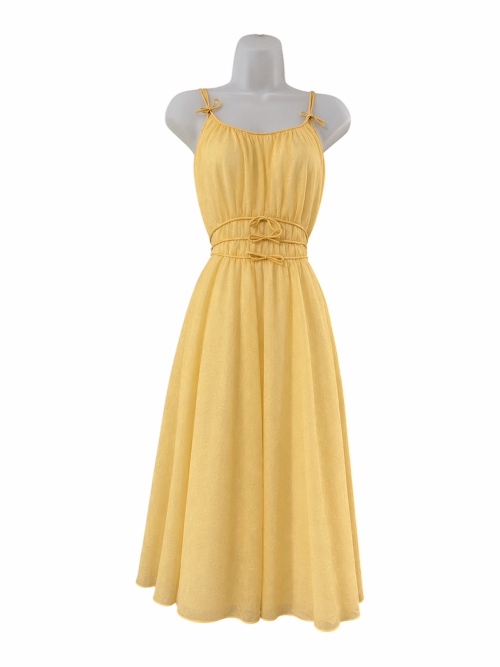 Vintage Gossard Artemis Butter Yellow Nightgown and Robe Set